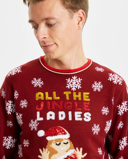 Christmas Sweater for Men Jingle Ladies with Sequins
