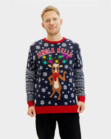 LED Jingle Bells Christmas Sweater for Men