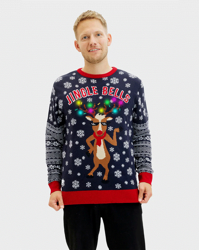 LED Jingle Bells Christmas Sweater for Men