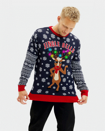 LED Jingle Bells Christmas Sweater for Men