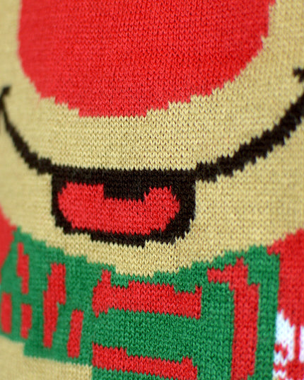 Christmas Sweater for Men with Reindeer and Scarf