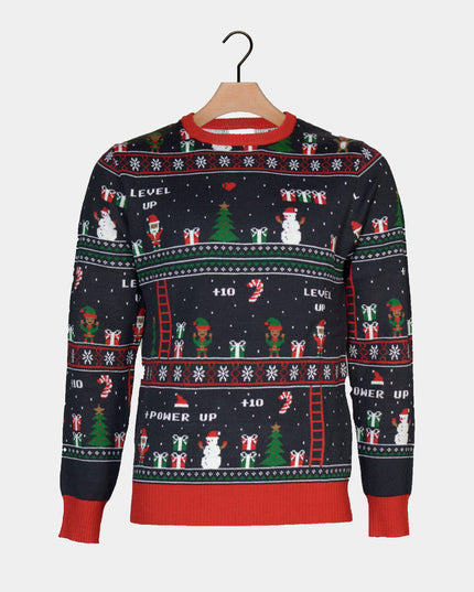 Retro Video Game Couples Christmas Sweater