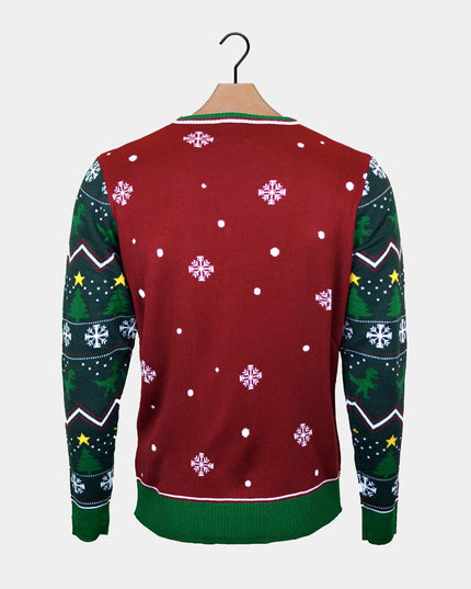 LED Christmas Tree-Rex Couples Christmas Sweater