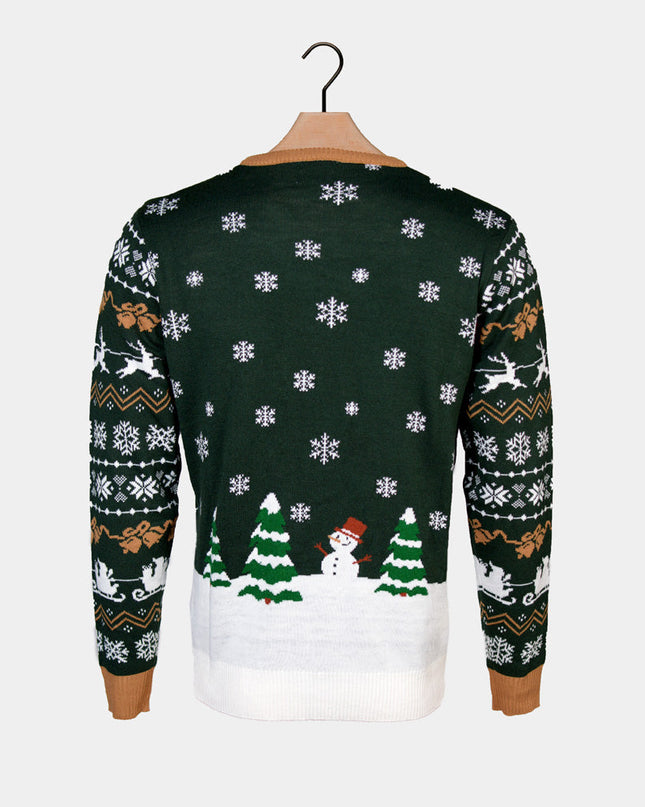 Women's LED Christmas Sweater "Santa is Coming to Town"