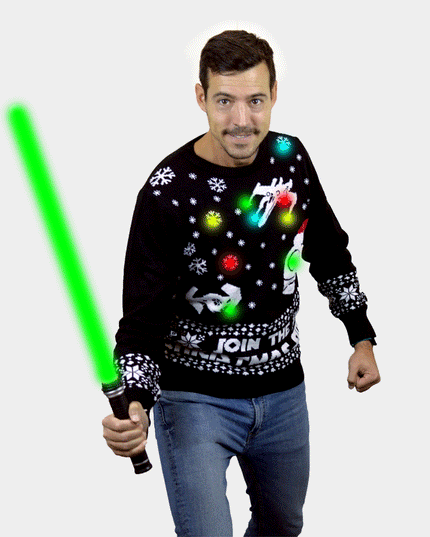 Join the Christmas Side LED Sweater for Men