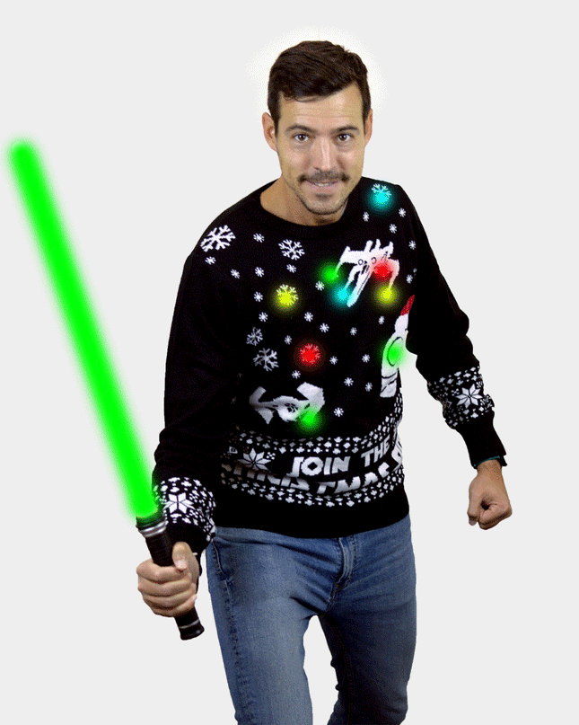 Luminous LED Christmas Sweater for Men Join the Christmas Side