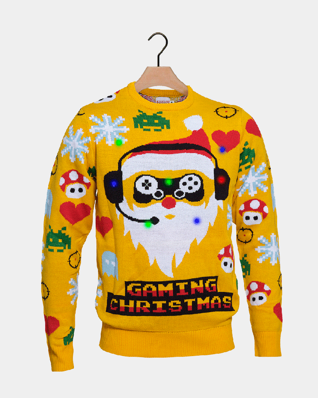 LED Santa Gamer Christmas Sweater