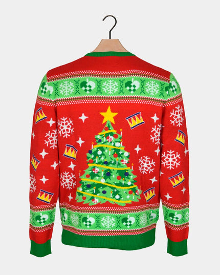 Light-Up LED Red Christmas Tree Sweater for Women