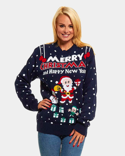 Couples Christmas Sweater - Merry Christmas and Happy New Year