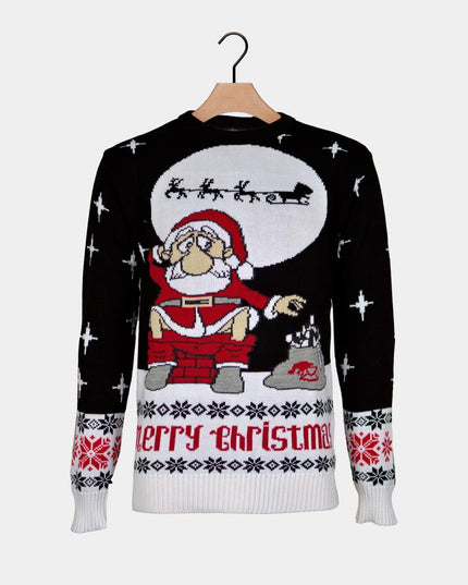 Christmas Sweater for Couples Santa Unloading Gifts