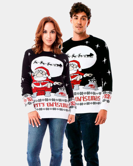 Christmas Sweater for Women with Santa Unloading