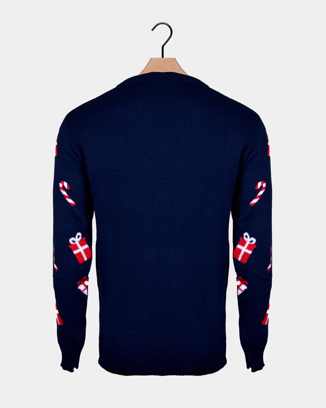 Couples Christmas Sweater - Santa Claus and Elf Design