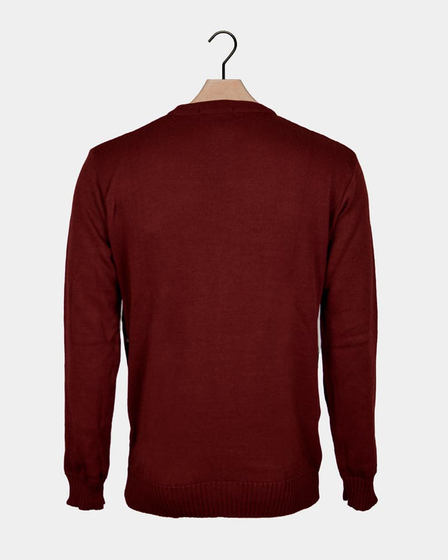 Christmas Sweater with Santa, Sleigh, and Tree