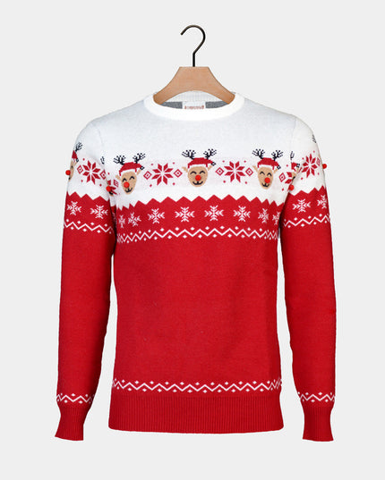 Adorable Reindeer Couples Christmas Sweater