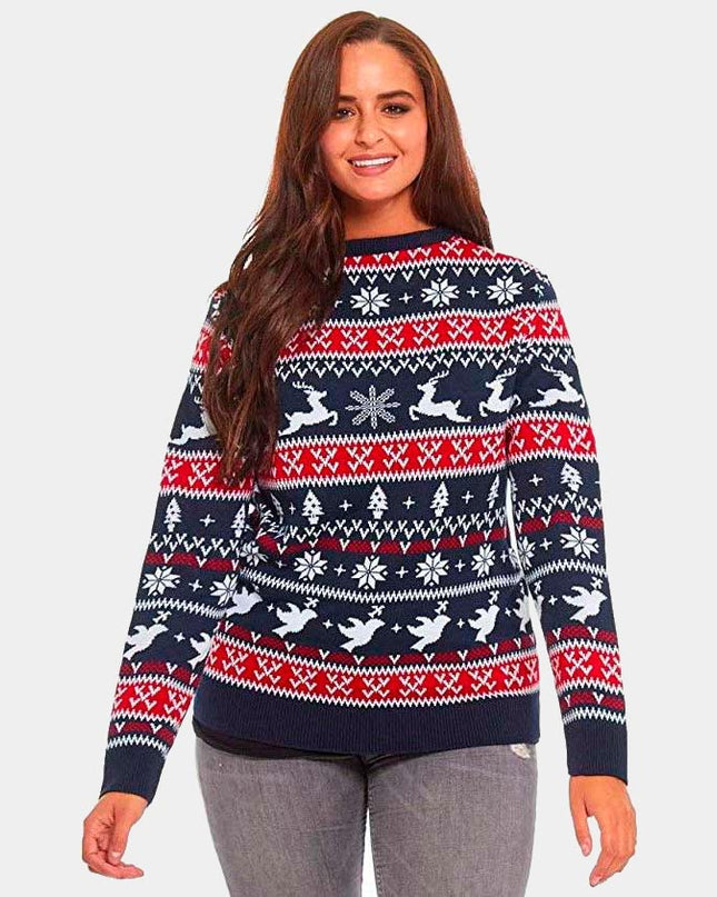 Reindeer and Christmas Patterns Sweater 2023