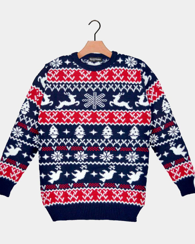 Reindeer and Christmas Patterns Sweater 2023