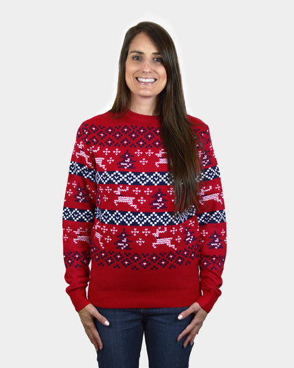 Red Canada Christmas Sweater for Women