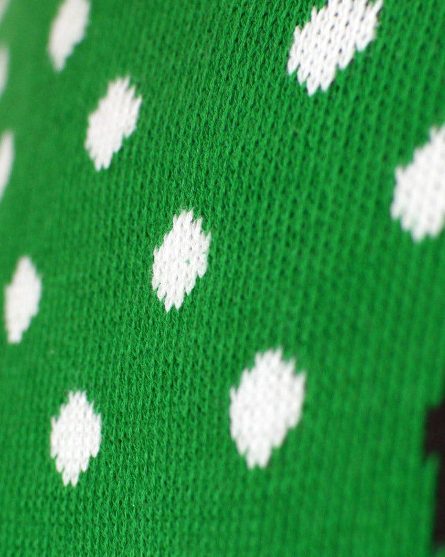 3D Christmas Hat Reindeer Couples Sweater - Green