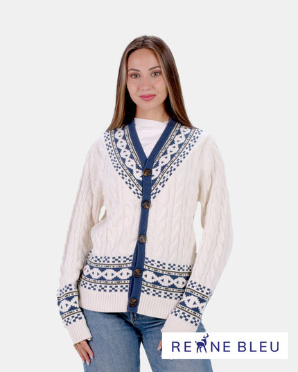 Women's Dream Cottage Cardigan in Organic Cotton for Christmas