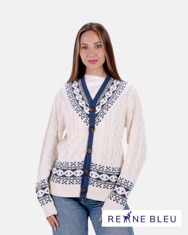 Women's Dream Cottage Cardigan in Organic Cotton for Christmas