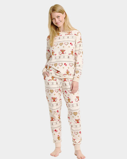 Family Beige Christmas Cookie Pajamas