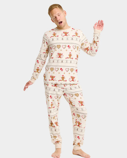 Family Beige Christmas Cookie Pajamas