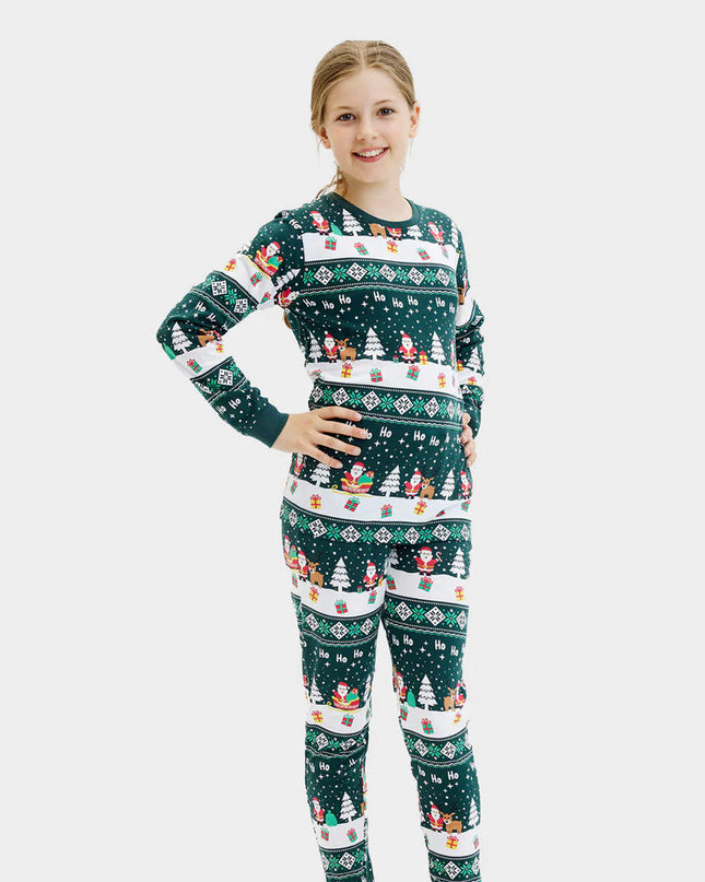 Family Christmas Pajamas in Joyful Green