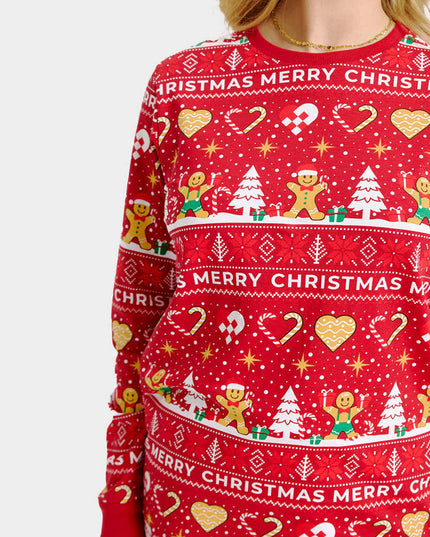 Unisex Red Christmas Pajamas with Cookies