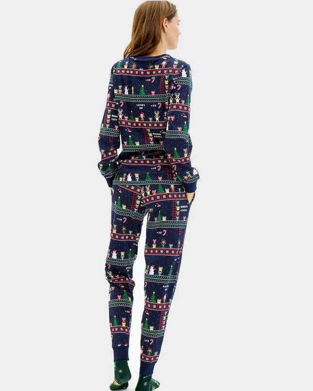 Unisex Retro Video Games Christmas Pajamas for Adults