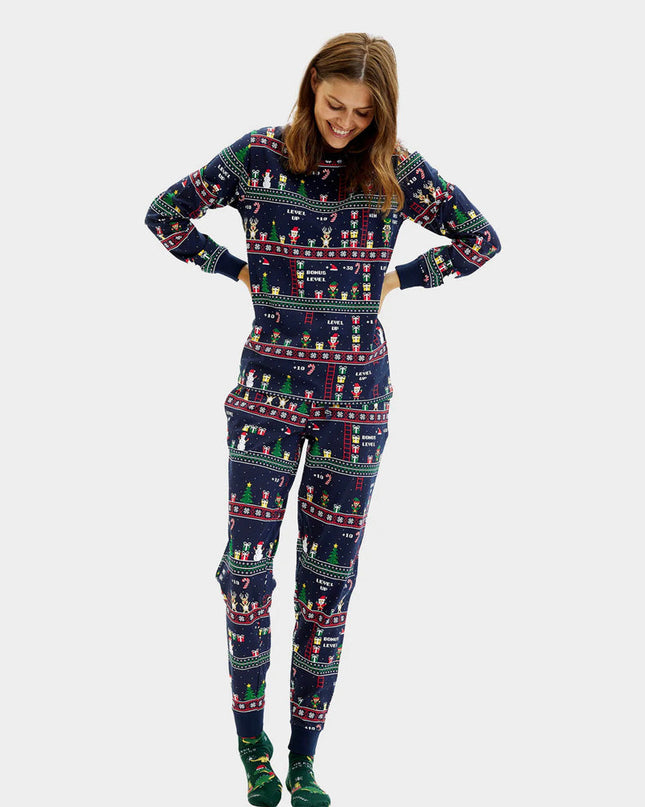 Unisex Christmas Pajamas for Adults "Retro Video Games"