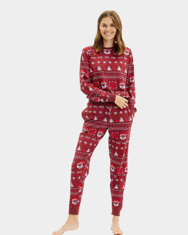 Unisex Red Ho Ho Ho Christmas Pajamas for Adults