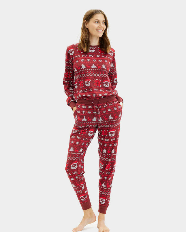 Unisex Christmas Pajamas for Adults "Red Ho Ho Ho"