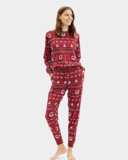 Unisex Red Ho Ho Ho Christmas Pajamas for Adults