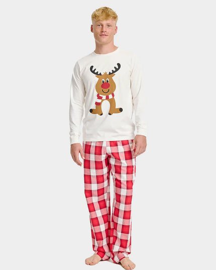 Unisex Cute Reindeer Christmas Pajamas for Adults