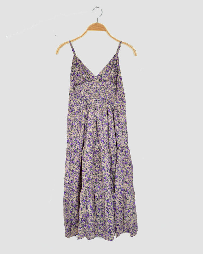 Purple Floral Summer Dress