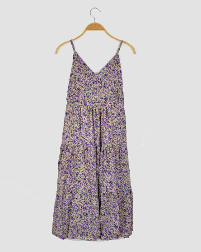 Purple Floral Summer Dress