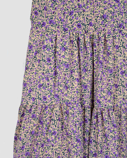 Purple Floral Summer Dress