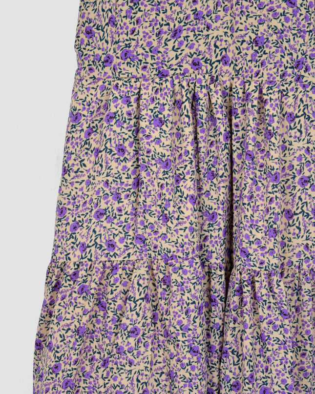Purple Floral Summer Dress