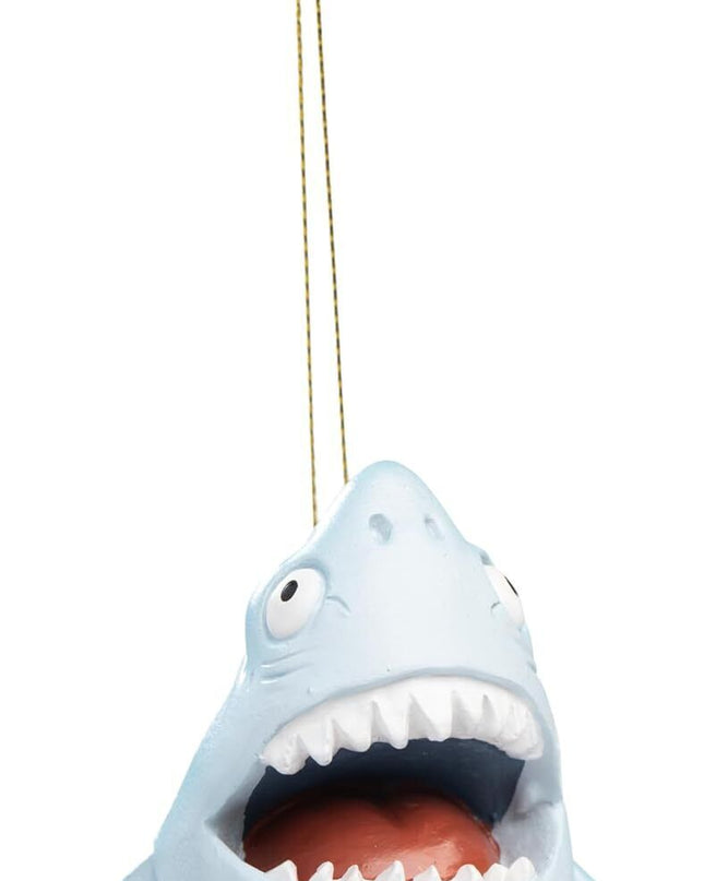 Shark Ornament in Christmas Hat