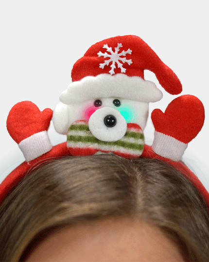 LED Christmas Polar Bear Headband