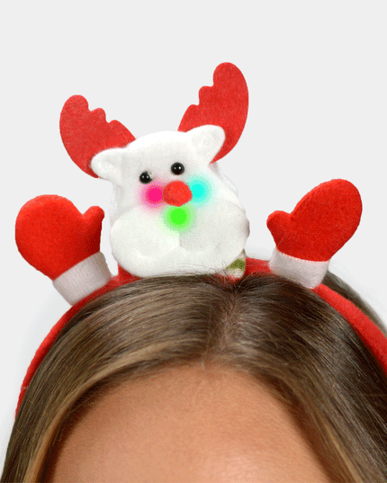 LED Christmas Reindeer Headband