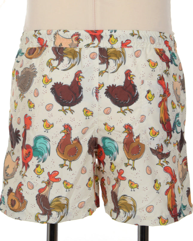Fun Chicken Print Shorts