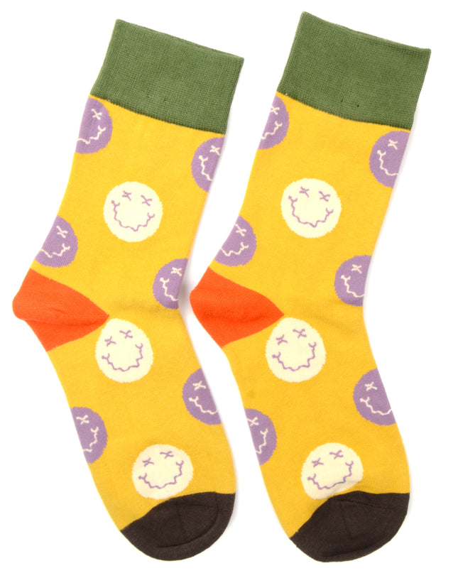 Fun Christmas Socks - Smiley Design