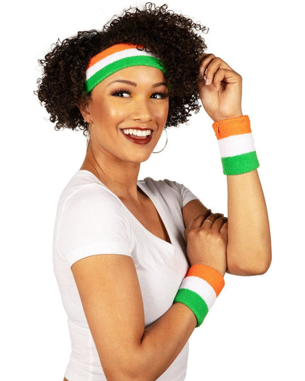 Irish Flag Zippered Sweatband Set