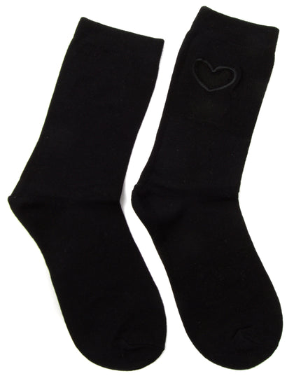 Heart Socks - Zokni Black Design