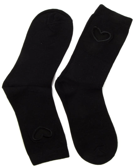 Heart Socks - Zokni Black Design
