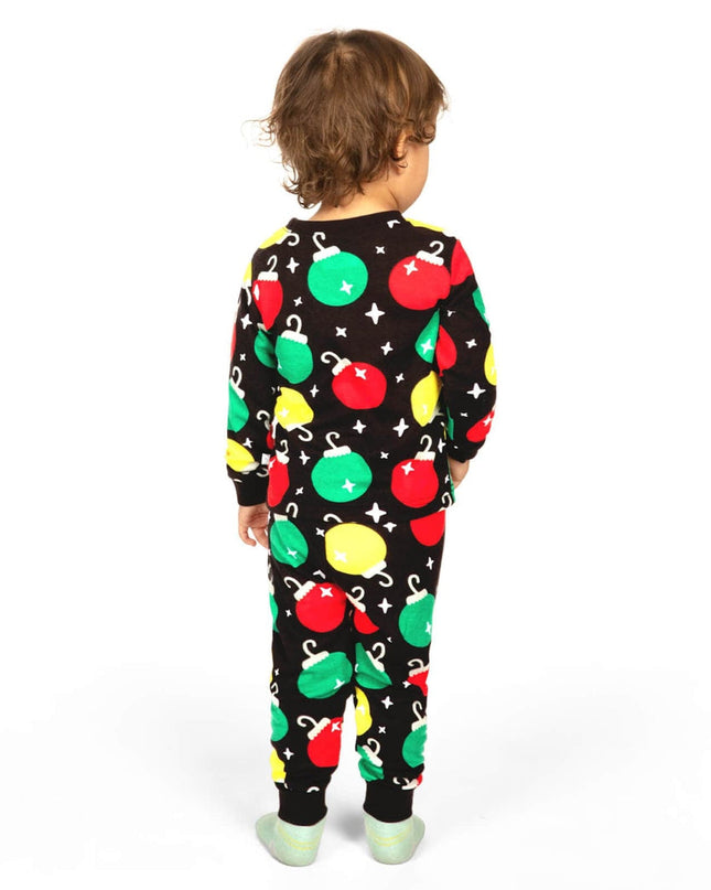 Toddler Boy's Ornaments Crew Neck Pajama Set