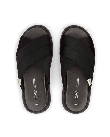 Black Mallow Crossover Alpargata Slippers by TOMS