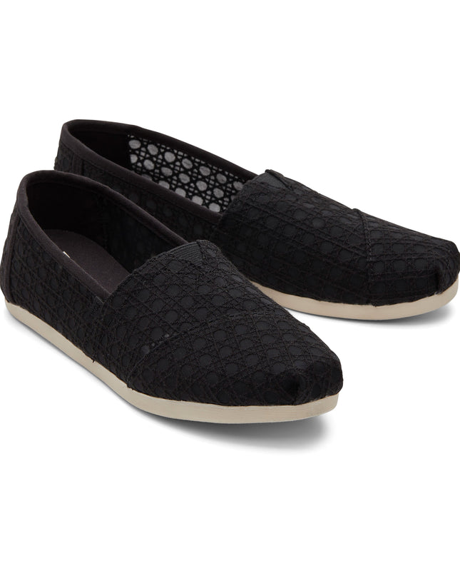 TOMS Alpargata - Black Basket Lace
