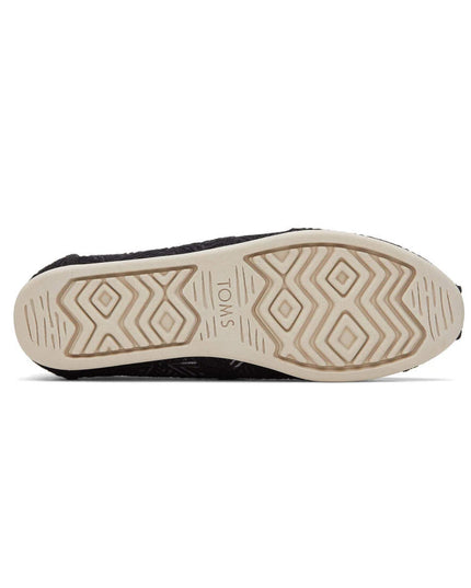 TOMS Alpargata Geometric Lace - Black Slippers